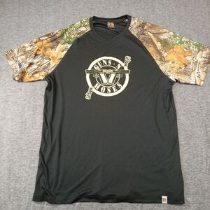 Guns N Roses‎ Camouflaged Short Sleeve Russell Outdoors Men's XL T Shirt Black